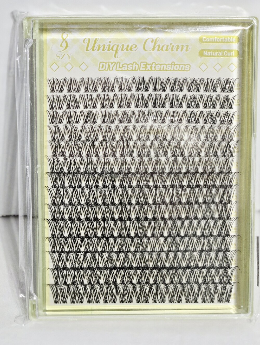 Unique Charm DIY Lash Extensions Cluster Lashes Natural Curl Factory Sealed